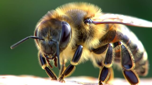 Close-Up of a Bee: Body Details and Functions