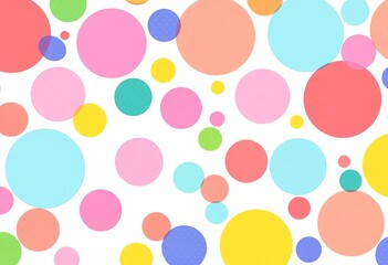 Abstract sweet colorful dot pattern on white background Seamless design ideal for packaging, fabric, and banners, abstract, geometric pattern