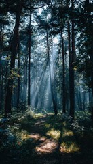 Sunlit Forest Path