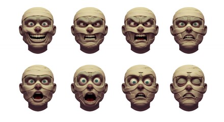 Collection of human head expressions