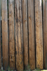 holz zaun natur braun