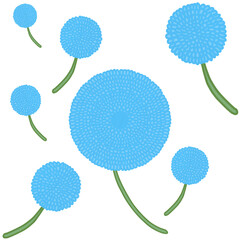 Gift pattern, mixed flowers, daisy, yellow flowers, pink flowers, blue flowers, black and white flower pictures