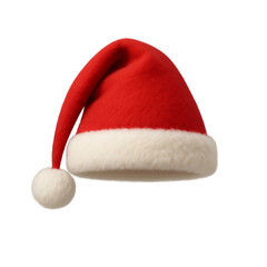 Isolated Red Santa Hat for Christmas Holidays