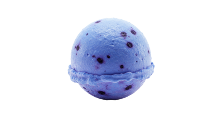 Artistic rendering of a textured blueberry sphere on clean backdrop with smooth transitions and