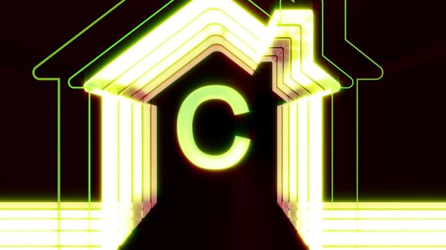 3D Rendering of Animated Energy Efficiency Rating Graph