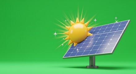 Harnessing the Sun's Energy: Solar Panel Illustration