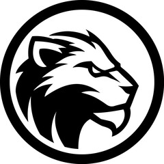 A Panther, Wildcat, Jaguar, Bobcat, Lioness illustration mascot Panthers, Wildcats, Jaguars, Bobcats, Lionesses sports team animal or an icon emblem branding concept.