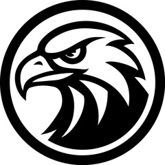 An Eagle, Hawk, Falcon illustration mascot Eagles, Hawks, Falcons sports team animal or an icon emblem branding concept.