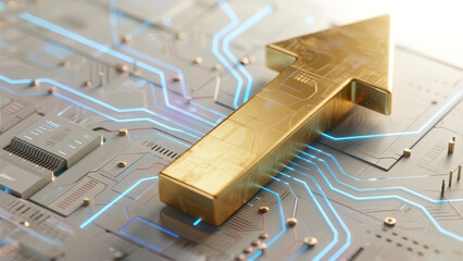 electronic components on the motherboard