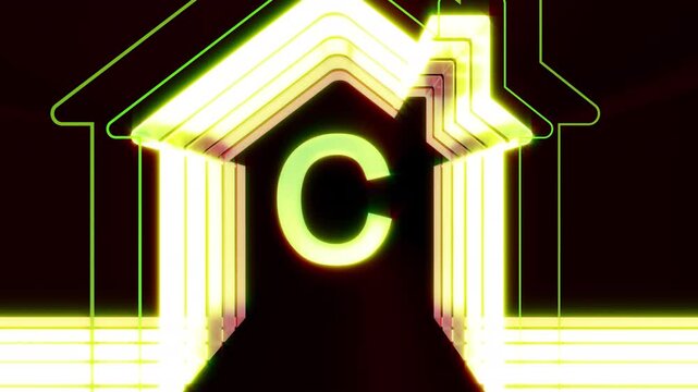 3D Rendering of Animated Energy Efficiency Rating Graph