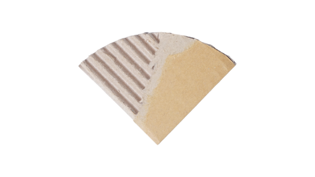 Torn sector shape cardboard isolated on transparent background - Powered by Adobe