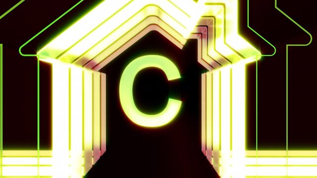 3D Rendering of Animated Energy Efficiency Rating Graph