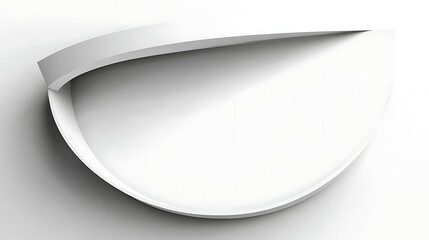 Abstract white form, smooth curves