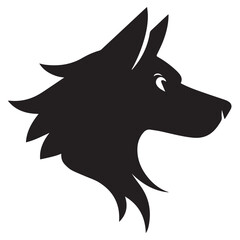 Obraz premium Silhouette Style Vector Wolf Logo Design – Wild Animal Icon for Outdoor Adventure Branding, Hunting Club Emblems, Nature Apparel Prints, Sports Mascots, Wilderness Graphics, and Tribal Artwork