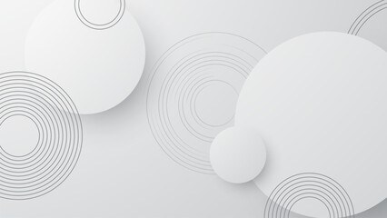 Abstract Vector Background with 3D Circles and Futuristic Design Elements