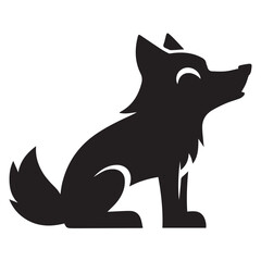 Fototapeta premium Silhouette Style Vector Wolf Logo Design – Wild Animal Icon for Outdoor Adventure Branding, Hunting Club Emblems, Nature Apparel Prints, Sports Mascots, Wilderness Graphics, and Tribal Artwork