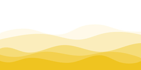 Minimalist abstract background with layered yellow wave shapes in various tones. Perfect for website headers, posters, presentations, or modern graphic design projects.