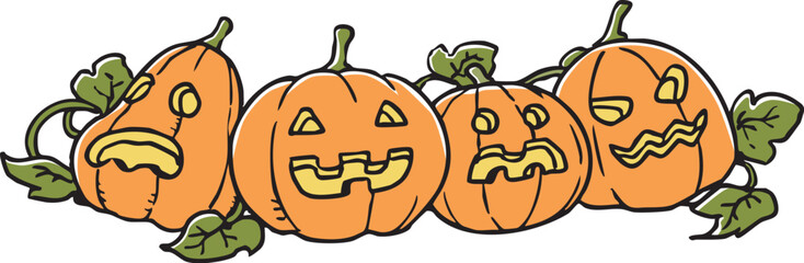 ハロウィンのカボチャたち