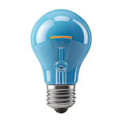 Obraz premium Blue light bulb idea innovation inspiration creativity concept on a Transparent Background