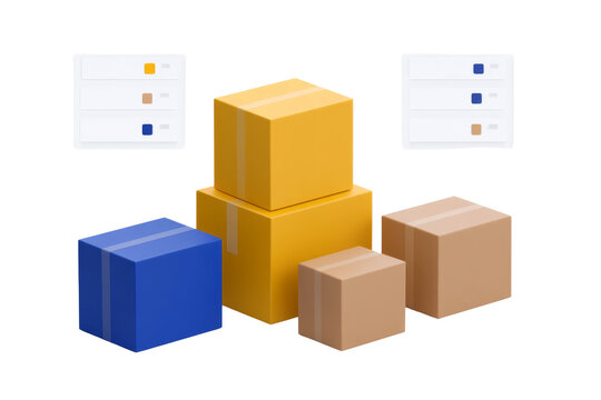 Packing and shipping process warehouse product photography indoor aerial view logistics efficiency