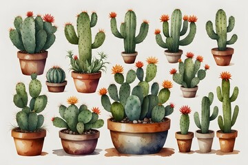 Cactus plant propagation and growth stages illustrated through images