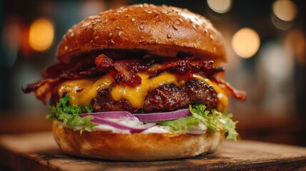 delicious juicy burger