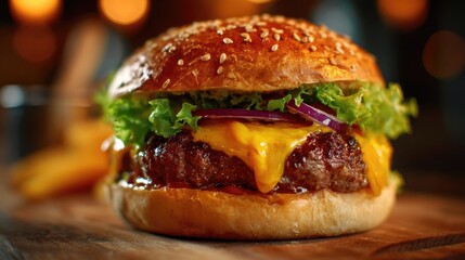 delicious juicy burger