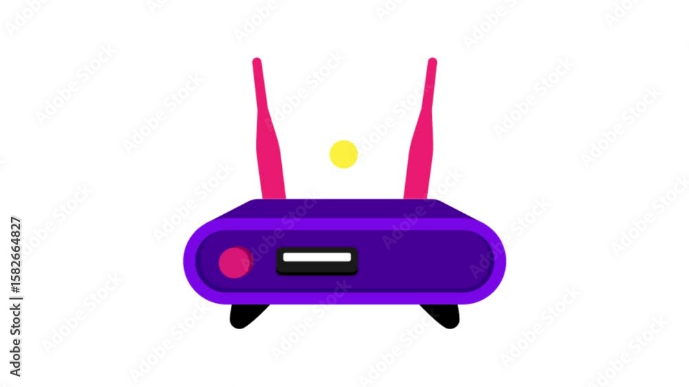 Poster wifi device icon animation mp4 file