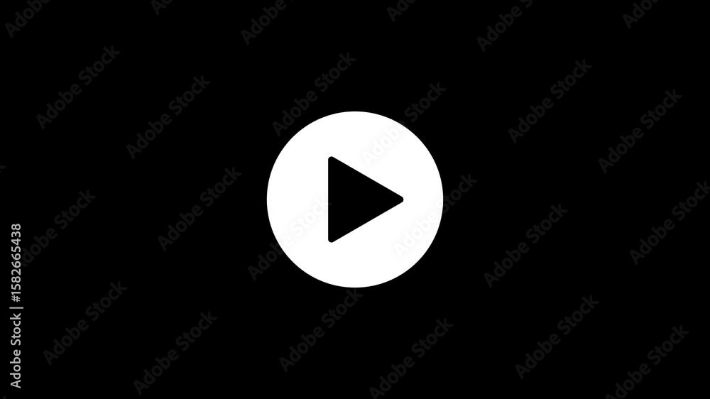 Aufkleber play button icon animation. audio play button icon motion. press to play and start button. music pla