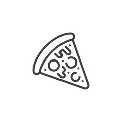 Pizza slice line icon