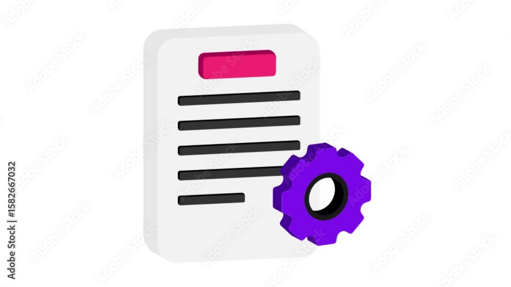 Poster cog icon animation mp4 file