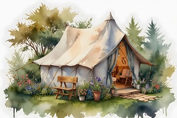 Ethereal fairy garden tent