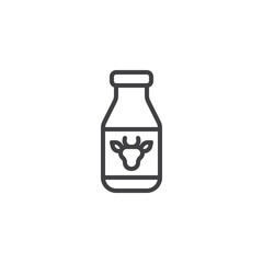 Milk bottle line icon
