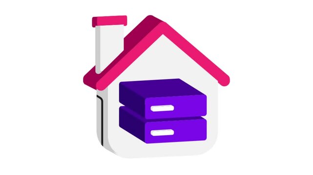 Data Storage Icon Animation MP4 file