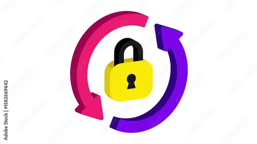 Poster lock transfer icon animation mp4 file