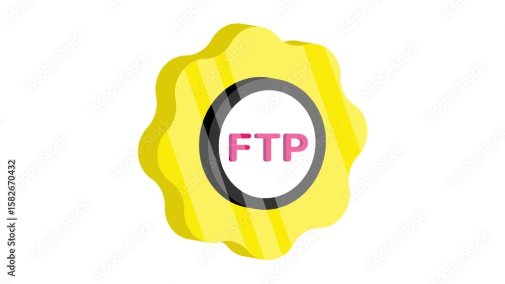 Poster ftp label icon animation mp4 file