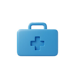Obraz premium Stylized first aid kit illustration conveying healthcare and medical assistance concept symbol