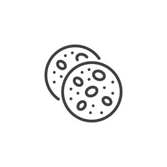 Cookies snack line icon