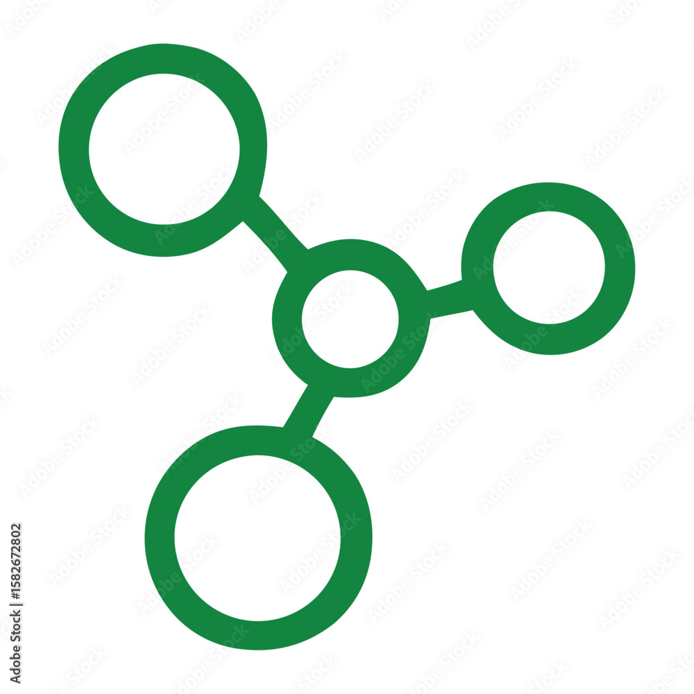 Aufkleber minimalist line connection node graphic element for science technology and network