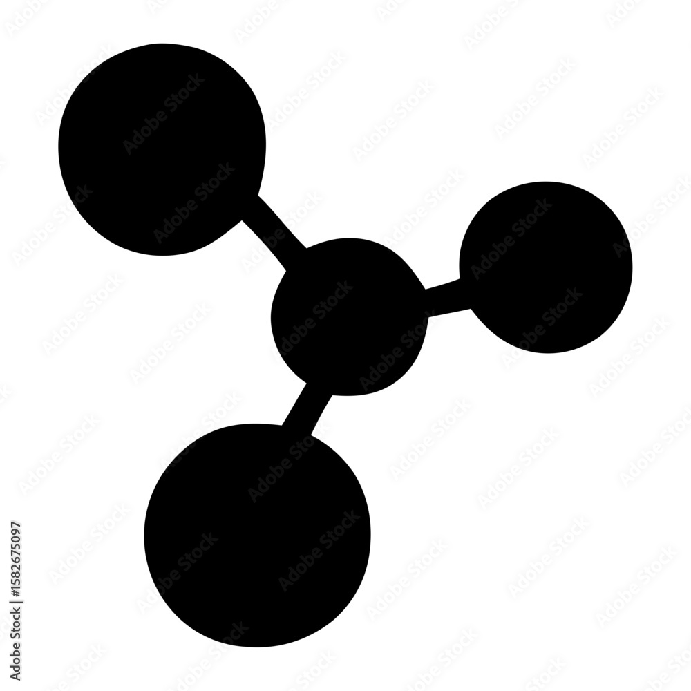 Poster minimalist line connection node graphic element for science technology and network
