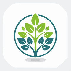 icon logo symbol abstract modern plant floral ecosystem