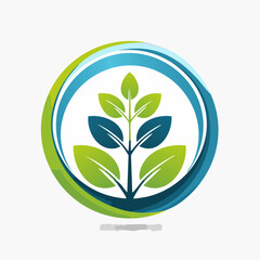 Obraz premium icon logo symbol abstract modern plant floral ecosystem
