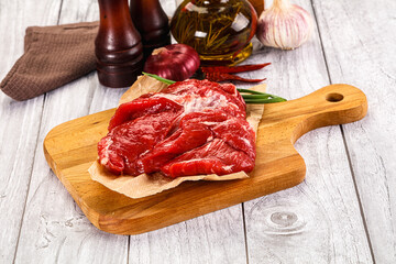 Raw beef meat for cooking