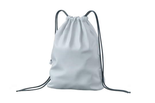 Blank drawstring backpack, light gray (1)