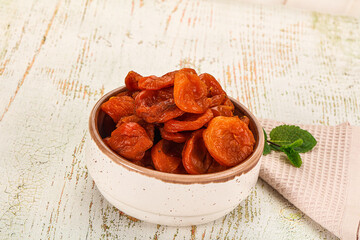 Dry sweet ripe aprocots heap