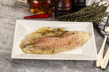 Baked tilapia fish with spices