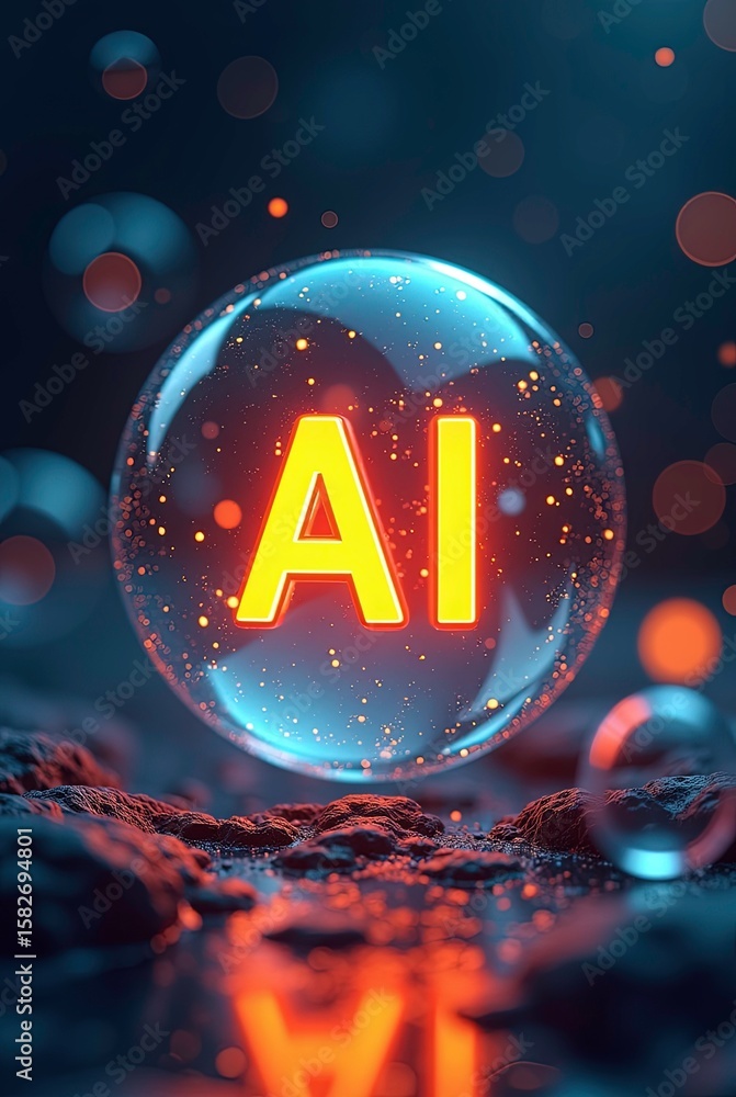 Fototapete stock banner technology based on data science and innovation is used in internet cyberspace by a rou