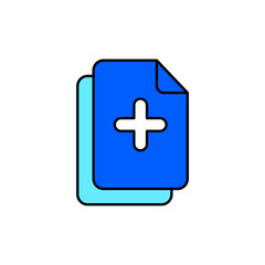 Obraz premium Icon a add file, isolated against a clean background.
