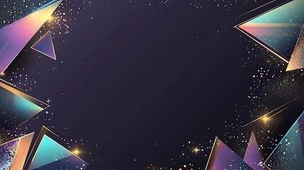 Abstract geometric background with vibrant triangles