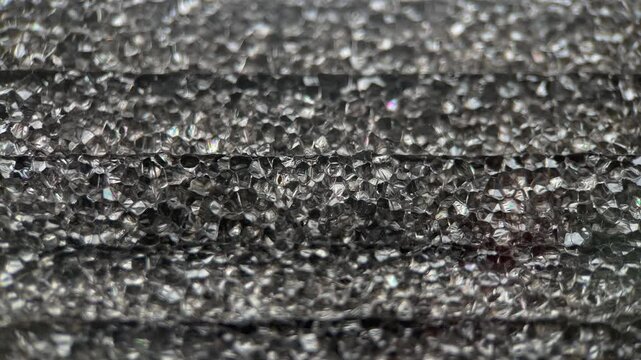 Macro Black Polyurethane Foam Background, Slider Shot